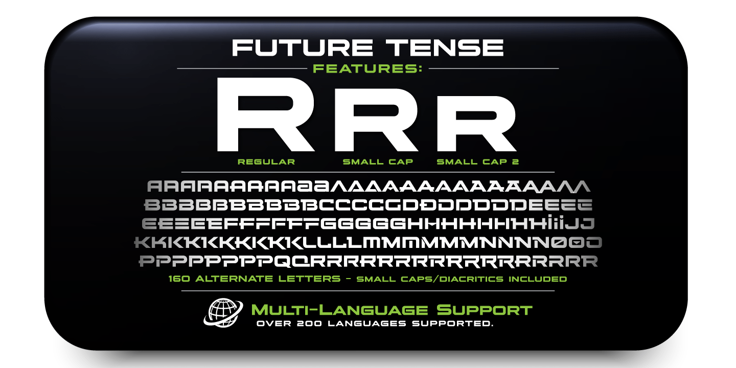 Future Tense Font Poster #1
