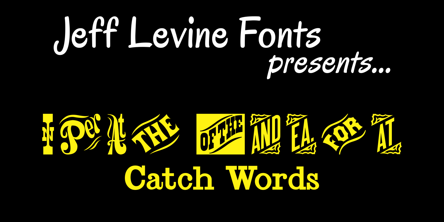 Catch Words Font Family Poster
