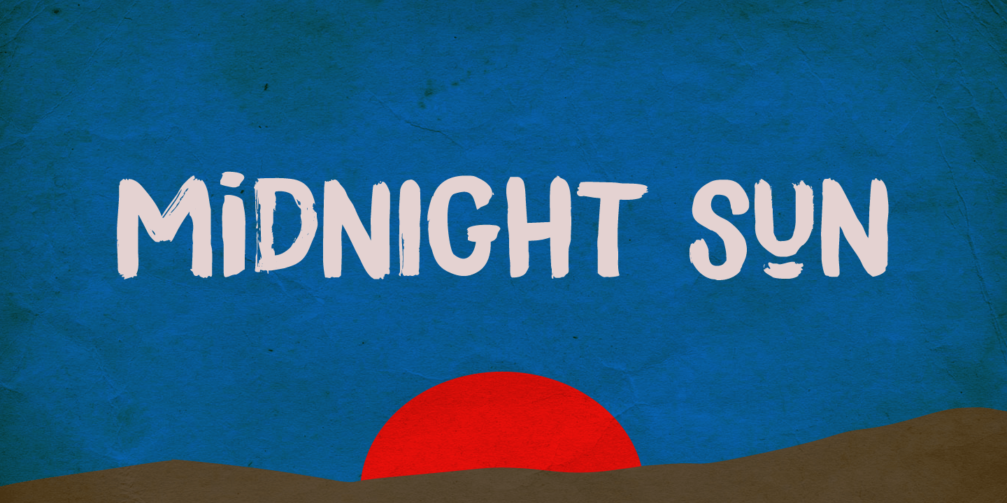 Midnight Sun Font Poster #1