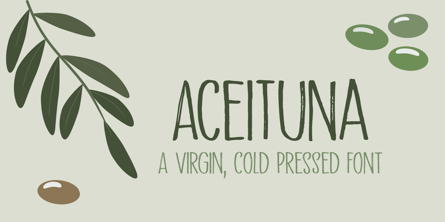 Aceituna Font Poster #1