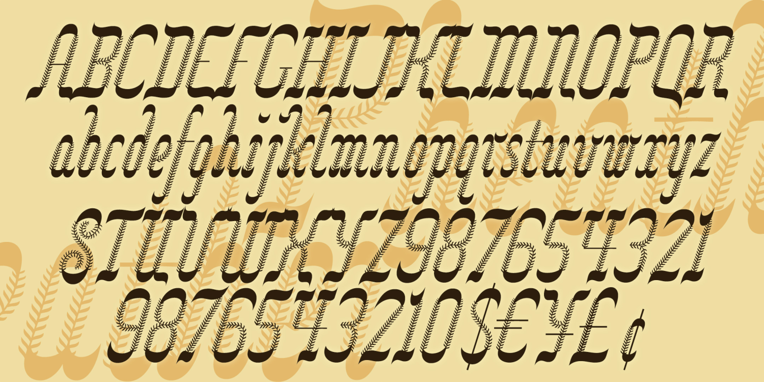 Pheather Font Family Poster