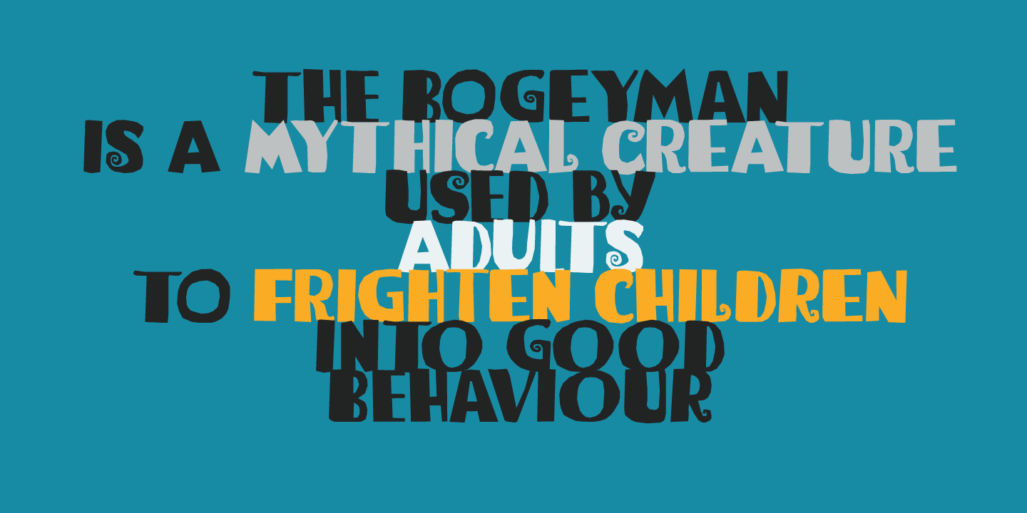 Bogeyman Font Poster #1