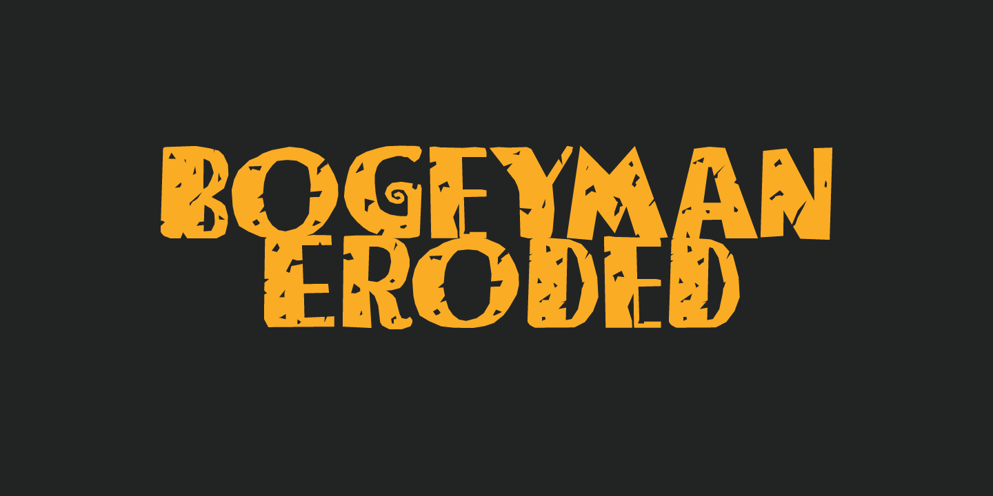 Bogeyman Font Poster #1