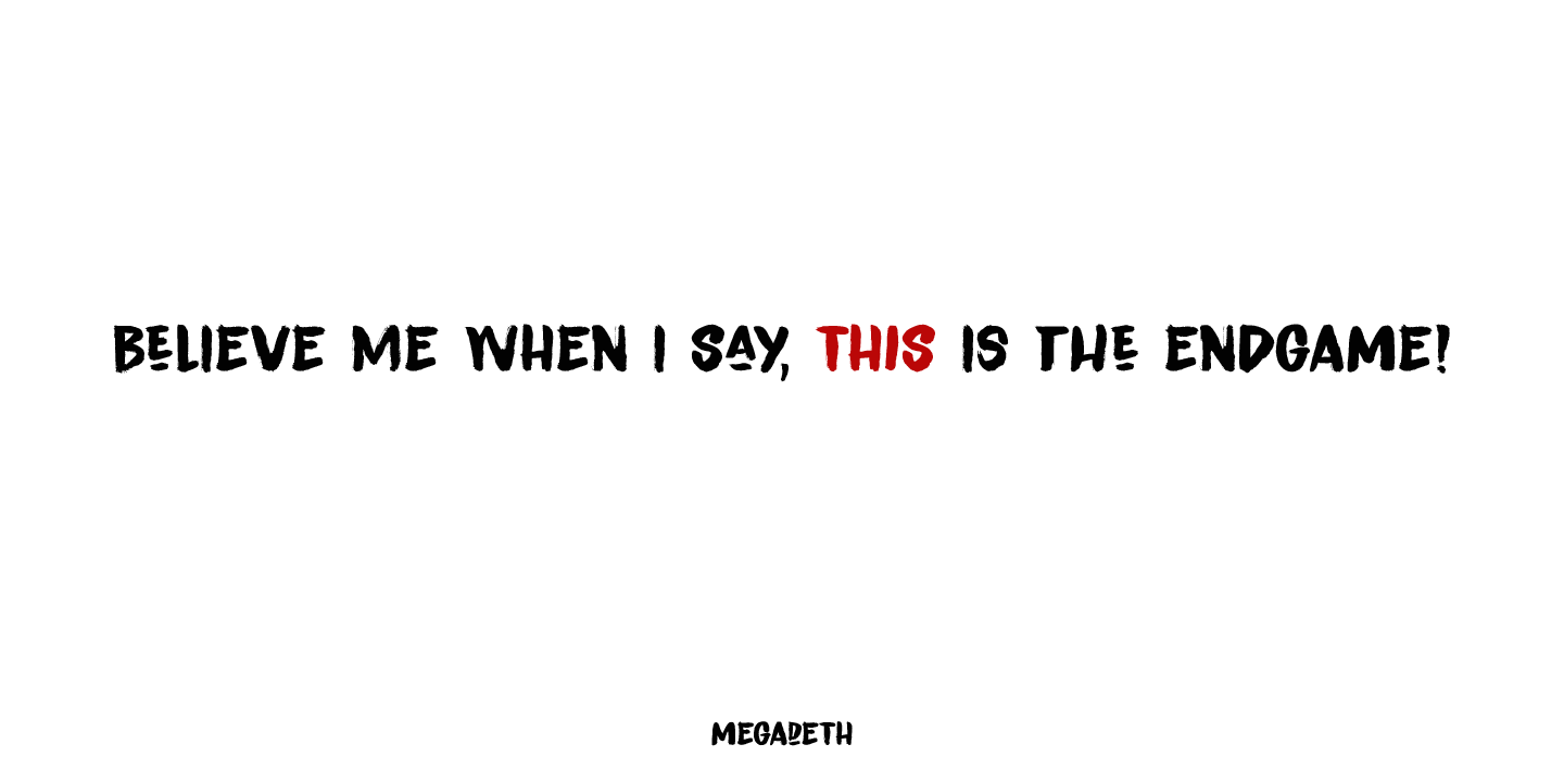 Endgame Font Poster #1