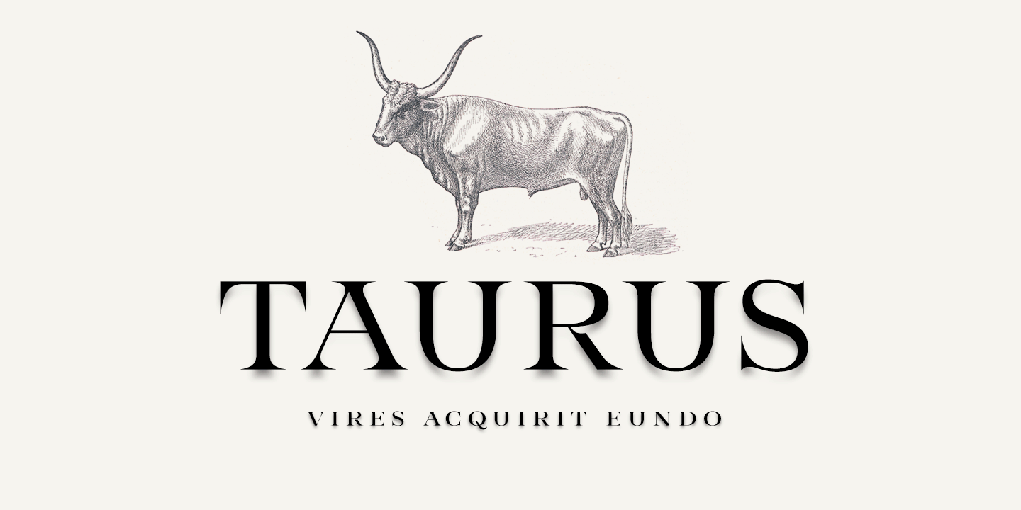 Taurus Font Poster #1