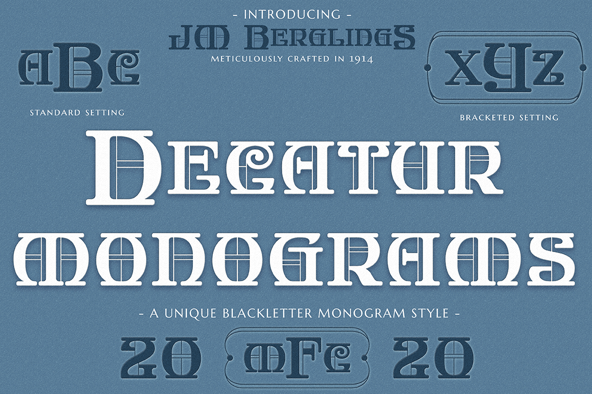 MFC Decatur Monogram Font Poster #1