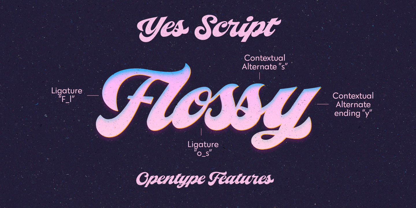 Yes Script Font Poster #1
