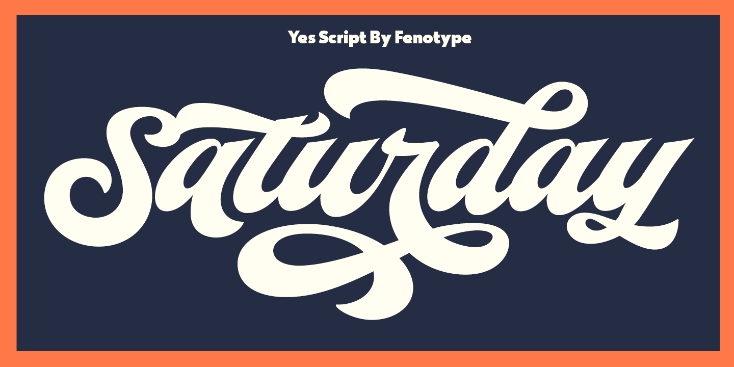 Yes Script Font Poster #1