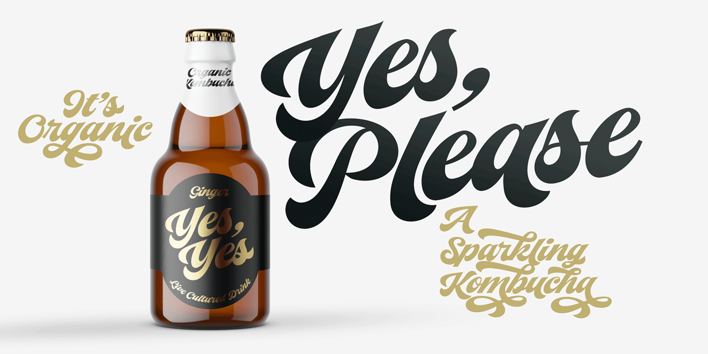 Yes Script Font Poster #1