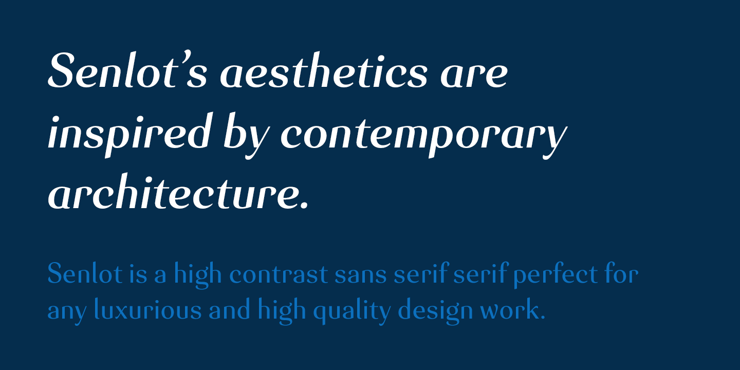 Senlot Font Poster #1