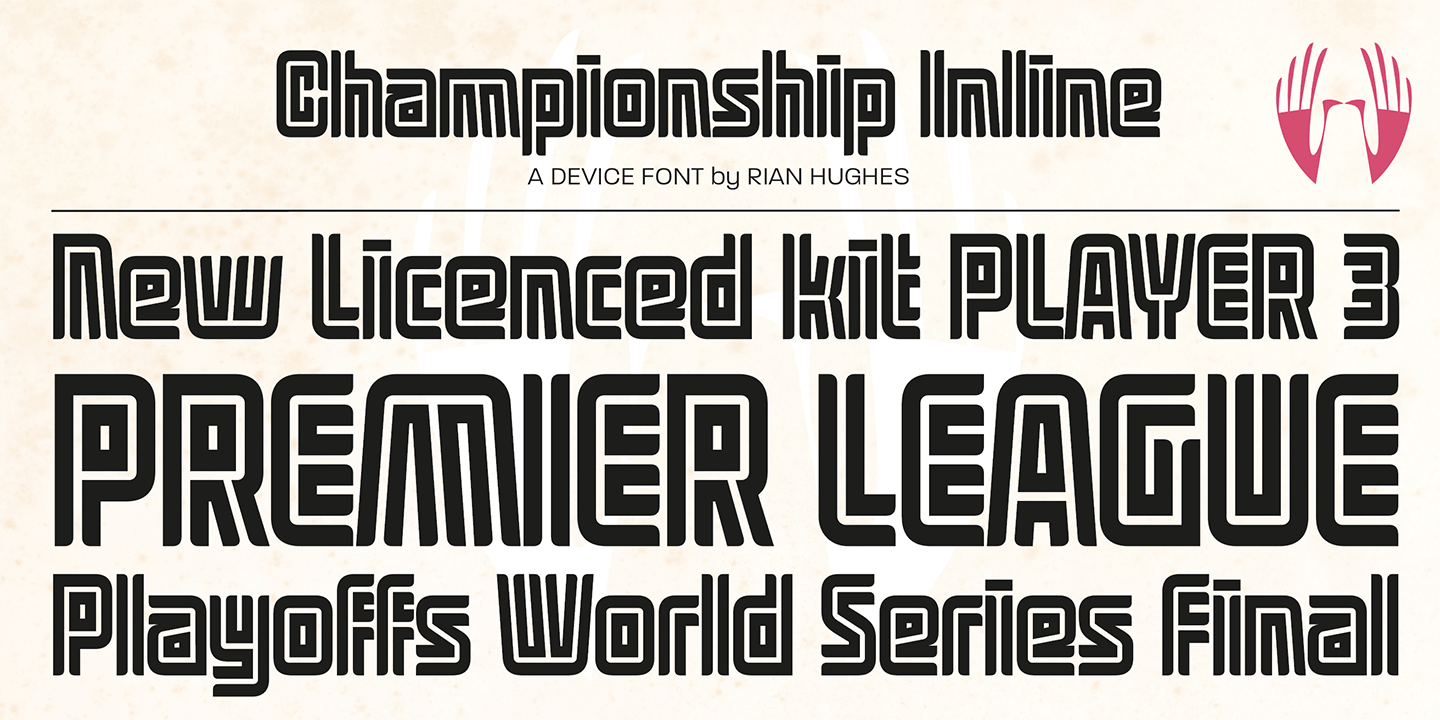 Championship Inline Font Poster #1