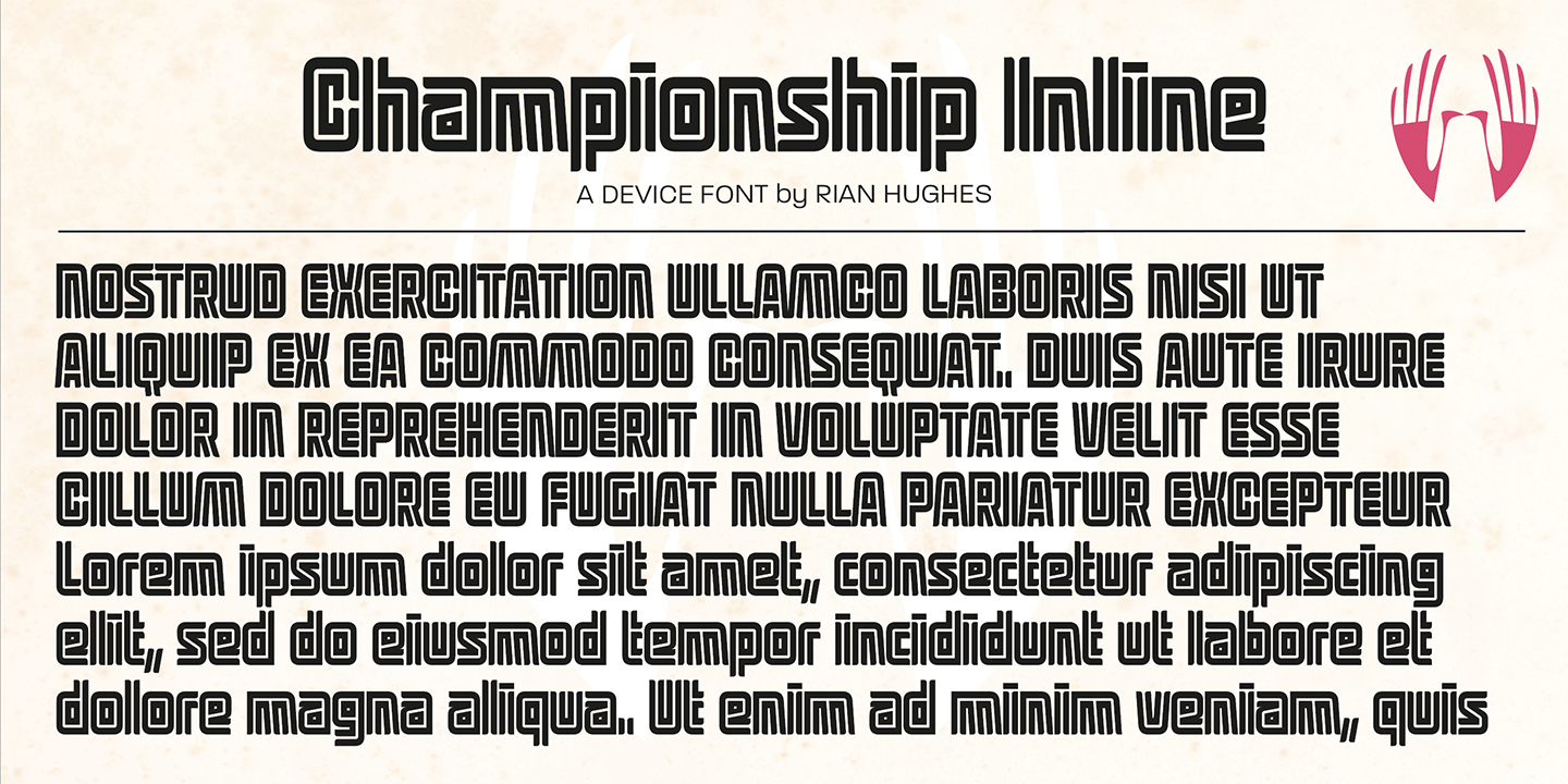 Championship Inline Font Poster #1