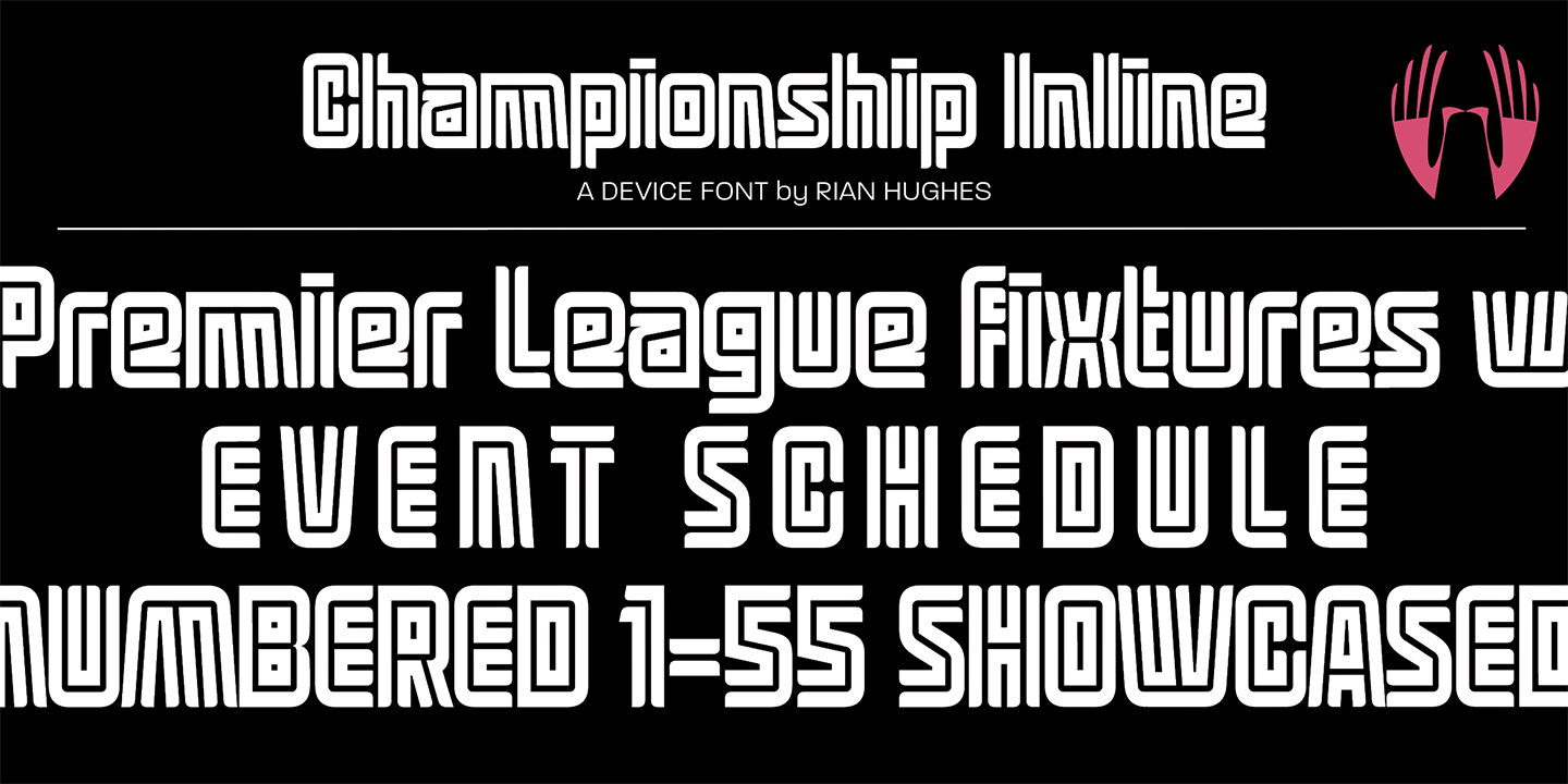 Championship Inline Font Poster #1