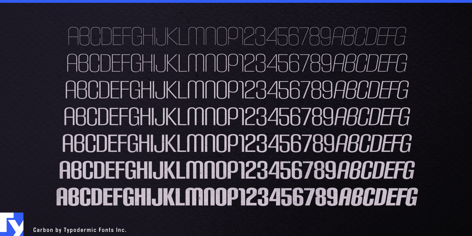 Carbon Font Poster #1