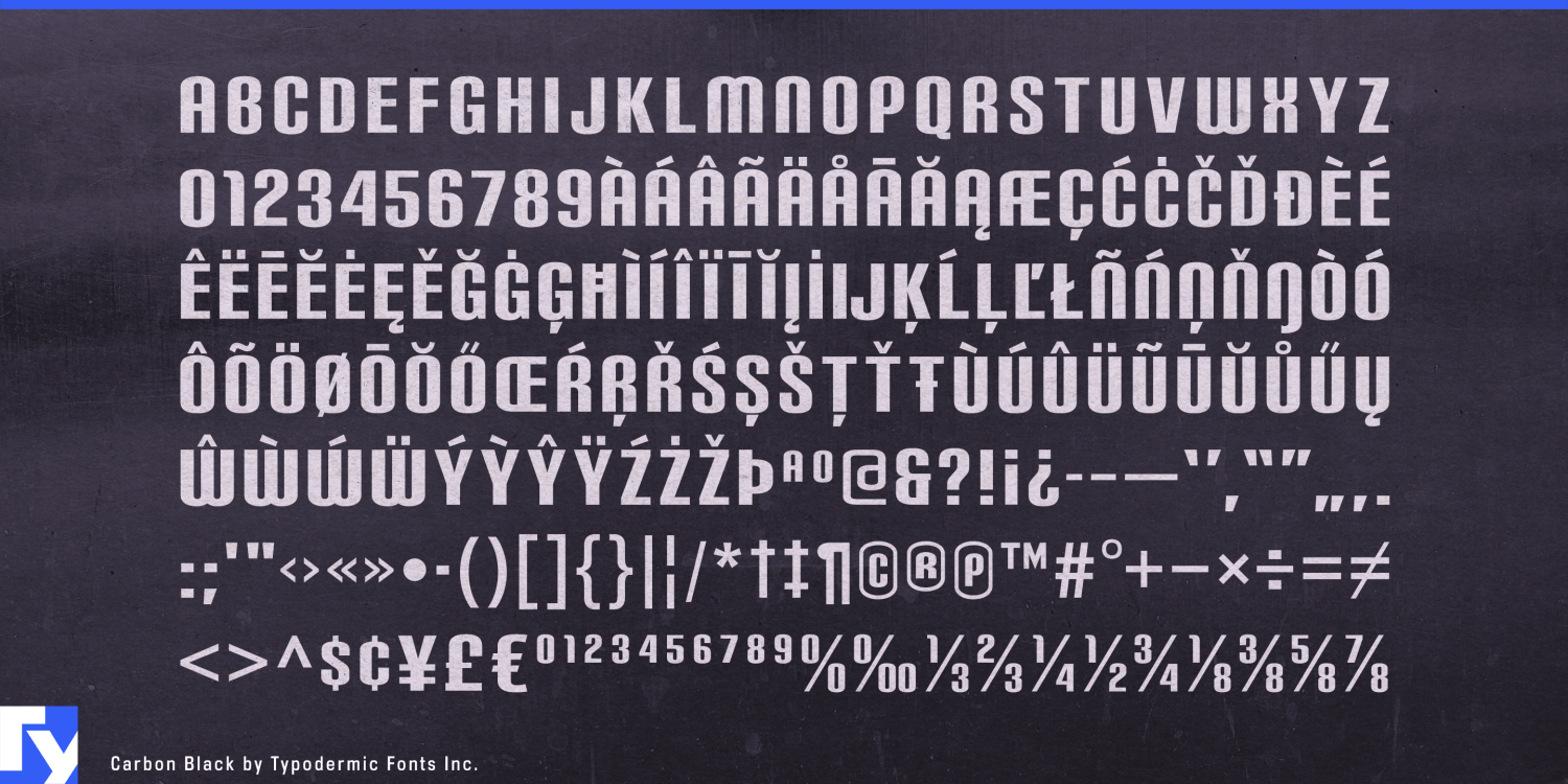 Carbon Font Poster #1