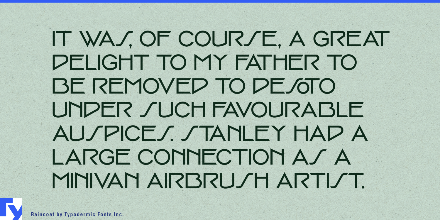 Raincoat Font Poster #1