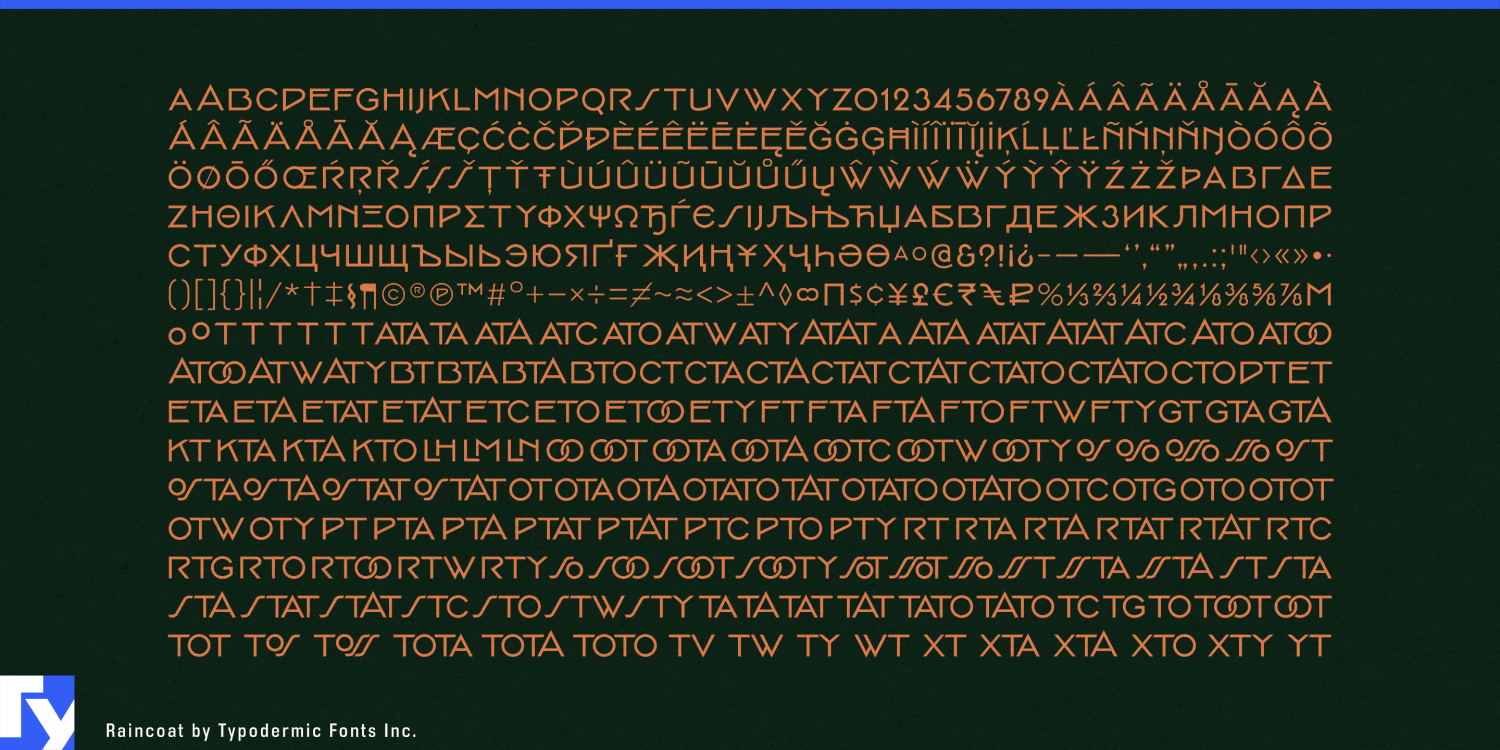 Raincoat Font Poster #1