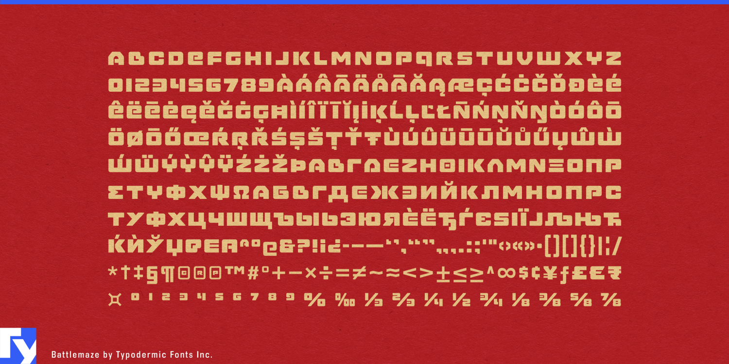 Battlemaze Hv Font Poster #1