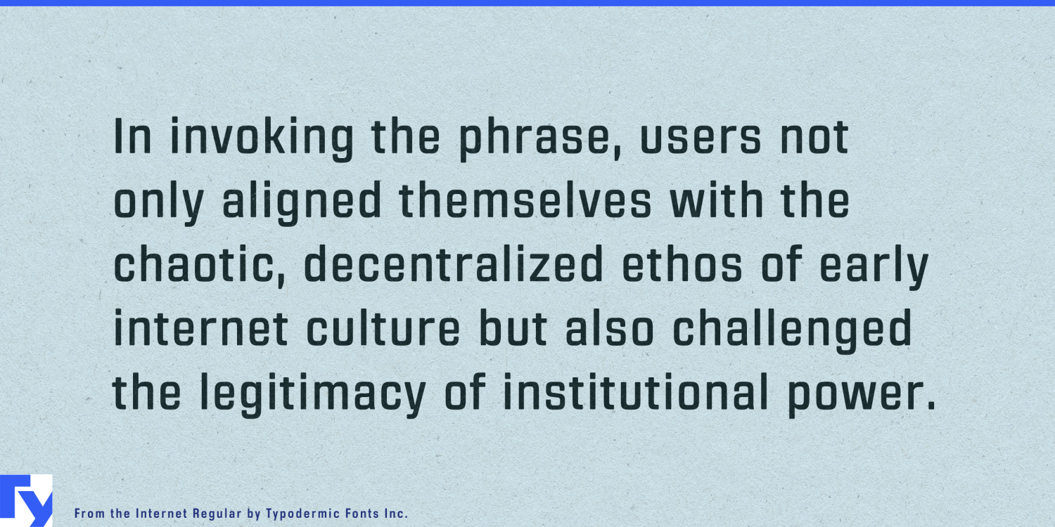 From the Internet Font Poster #1