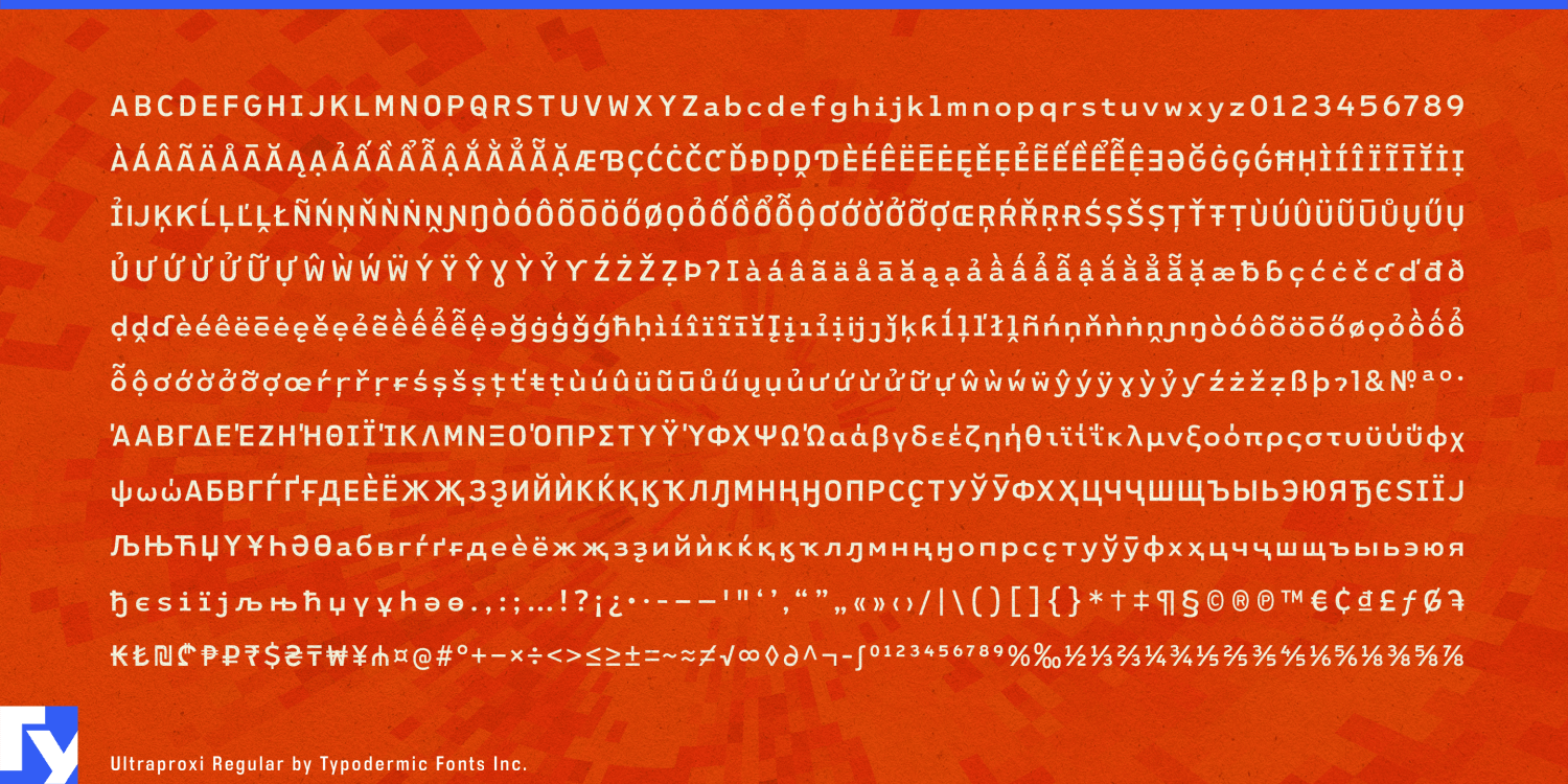 Ultraproxi Font Poster #1