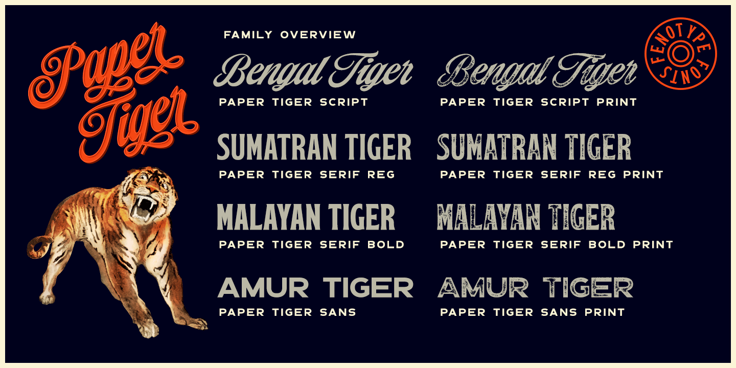 Paper Tiger Font Poster #1
