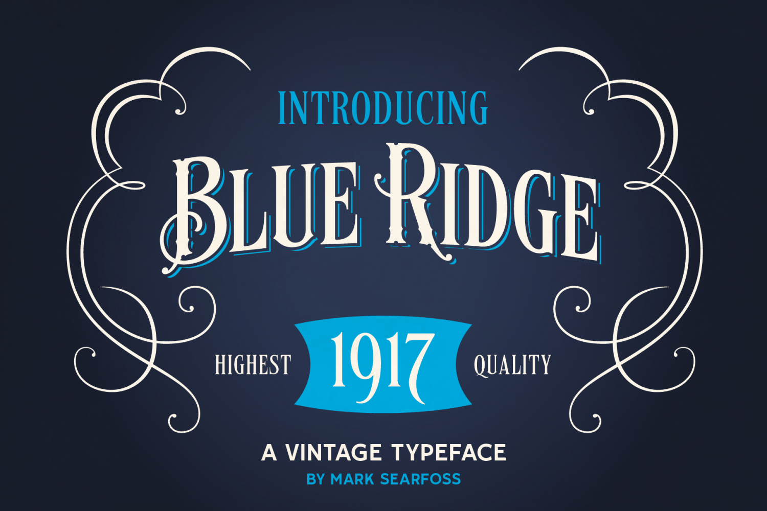 Blue Ridge Font Poster #1