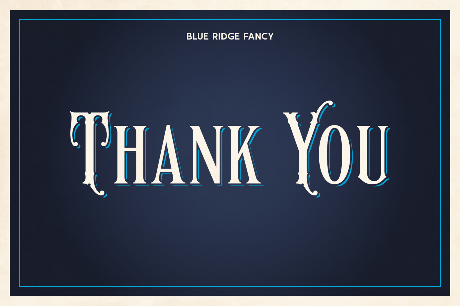 Blue Ridge Font Poster #1