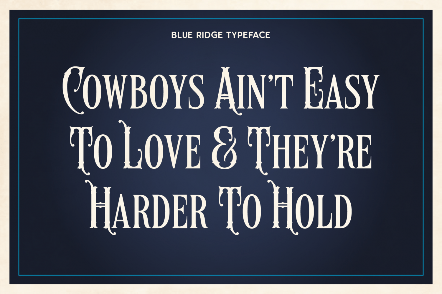 Blue Ridge Font Poster #1