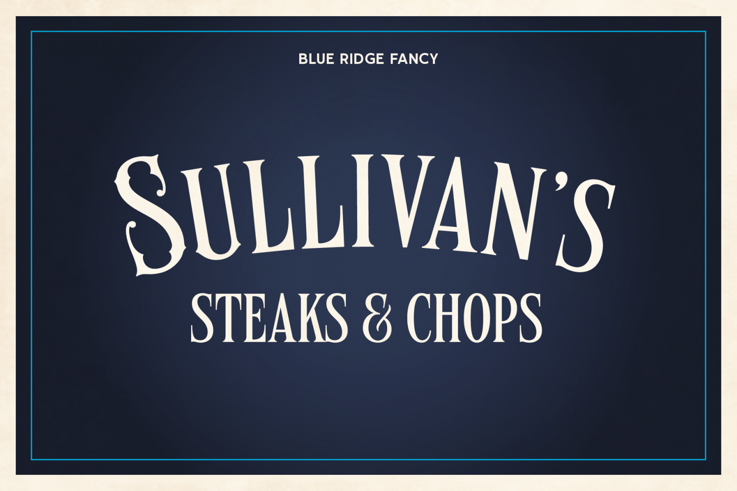 Blue Ridge Font Poster #1