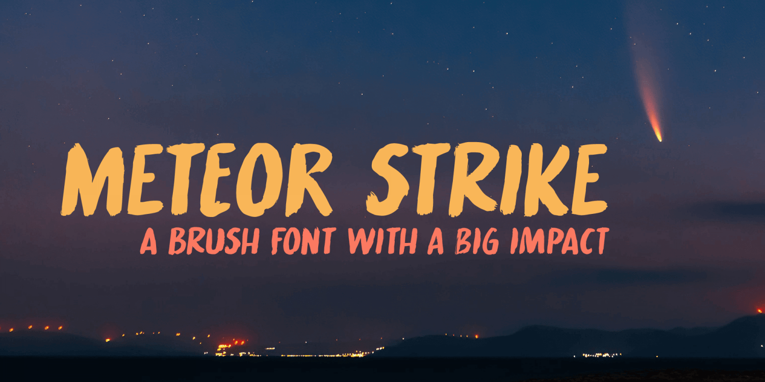 Meteor Strike Font Poster #1