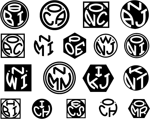 Triad Monograms Font Poster #2