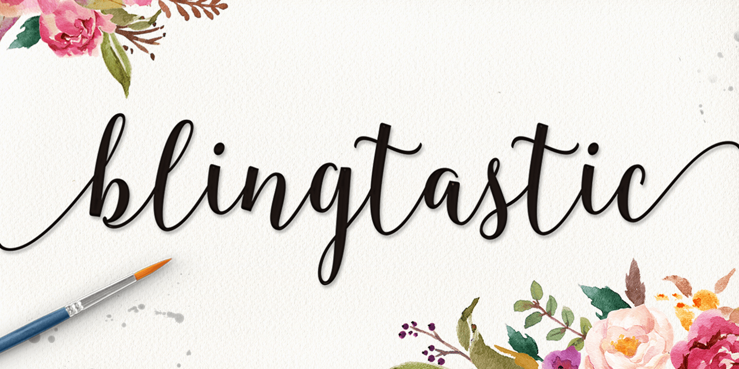 Blingtastic Script Font Poster #1