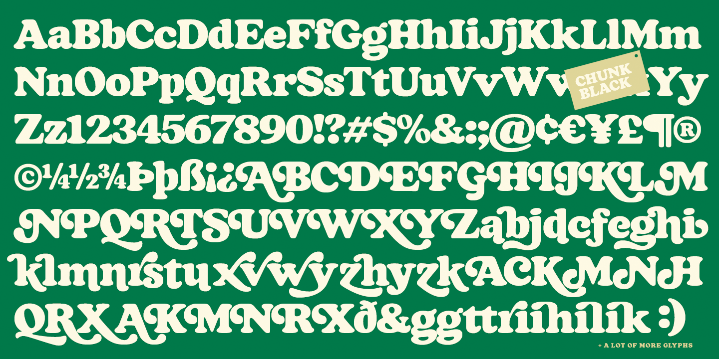 Chunk Black Font Poster #1