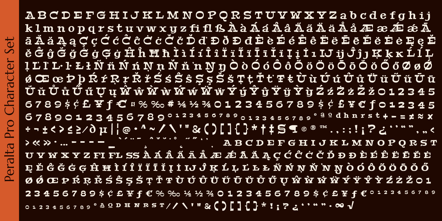 Peralta Pro Font Poster #1