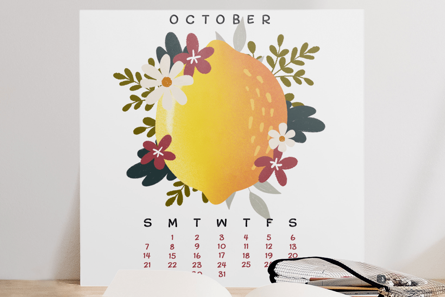 Floral Notes Font Poster #1
