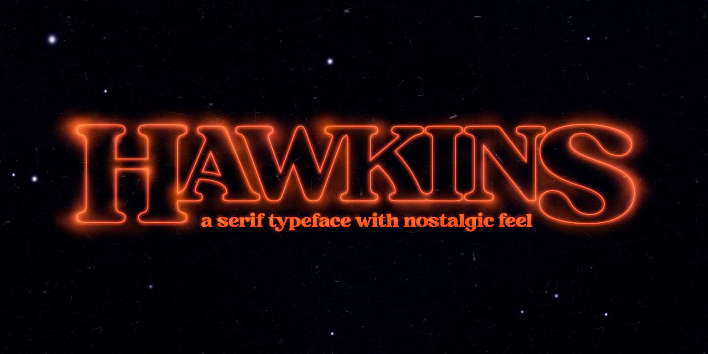 Hawkins Font Family Poster
