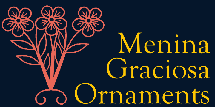 Menina Graciosa Ornaments Font Family Poster