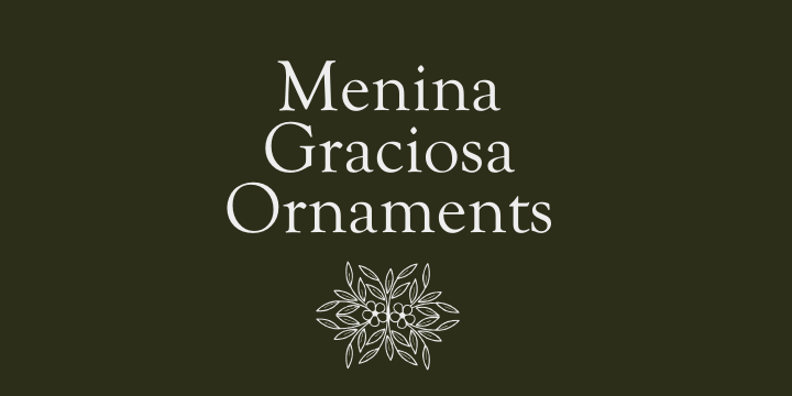 Menina Graciosa Ornaments Font Poster #1