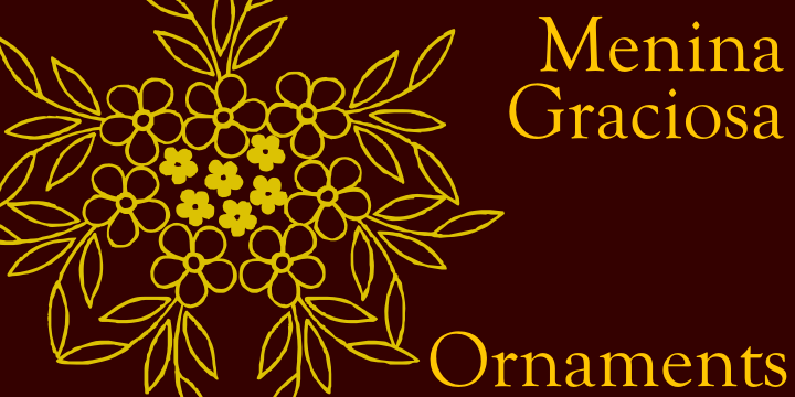 Menina Graciosa Ornaments Font Poster #1