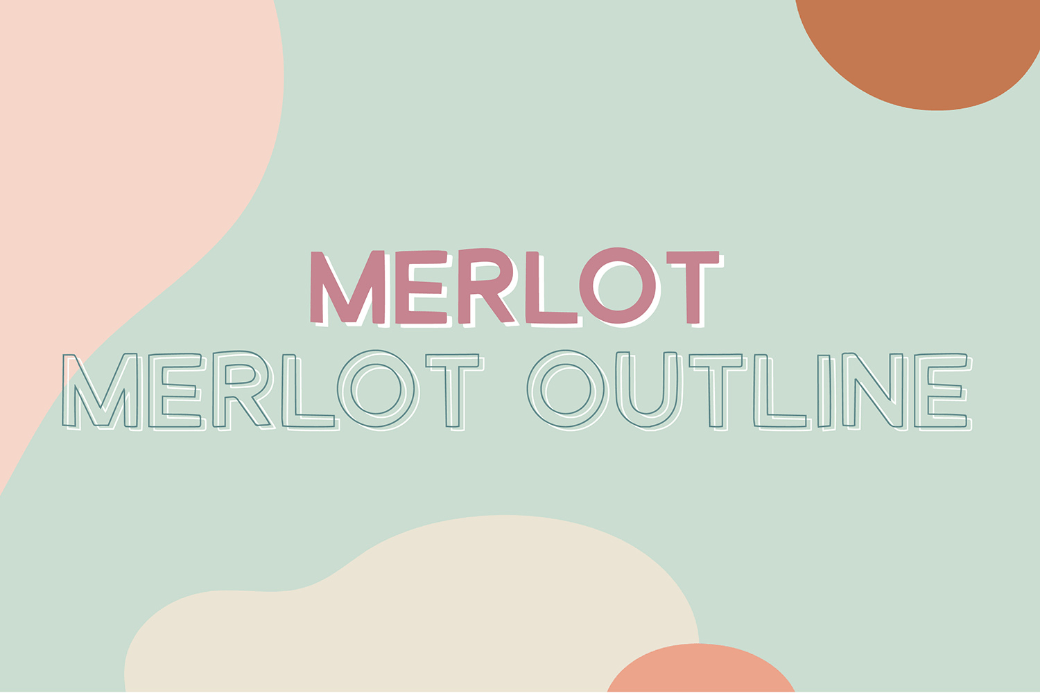 Merlot Font Family Poster