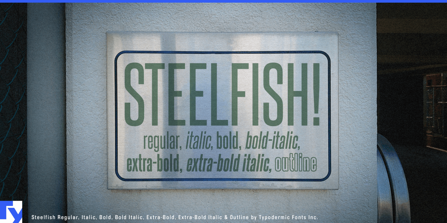 Steelfish Outline Font Poster #1