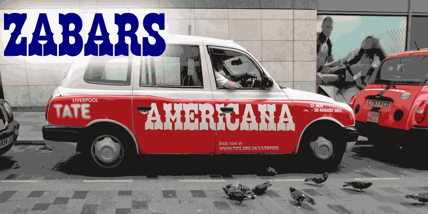Zabars Font Poster #1