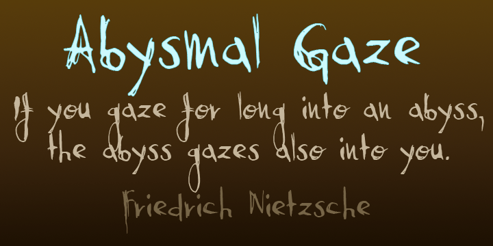 Abysmal Gaze Font Poster #1