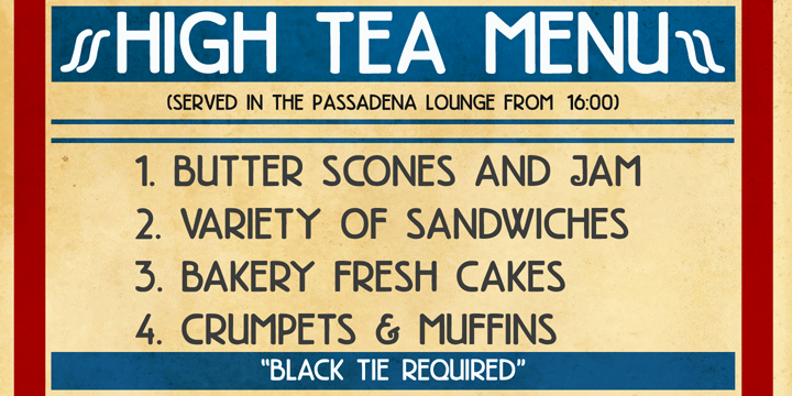 High Tea Font Poster