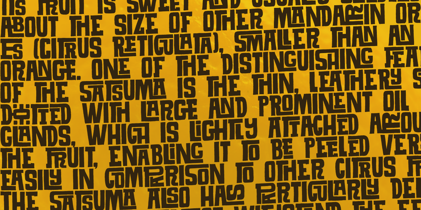 Satsuma Font Poster #2