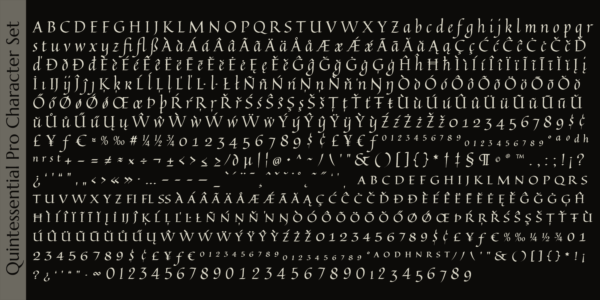 Quintessential Pro Font Poster #1
