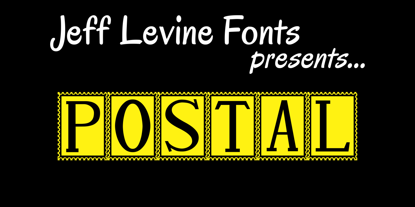 Postal Font Poster #1