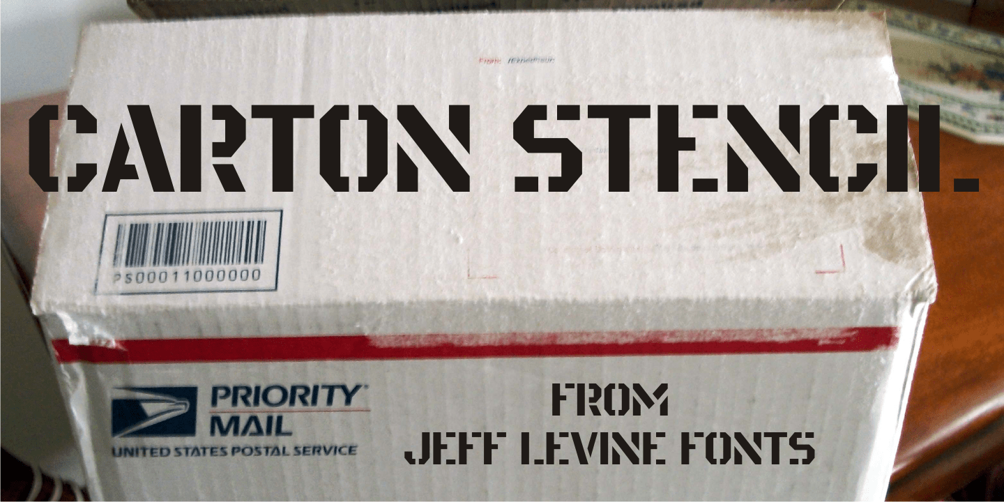 Carton Stencil Font Poster #1