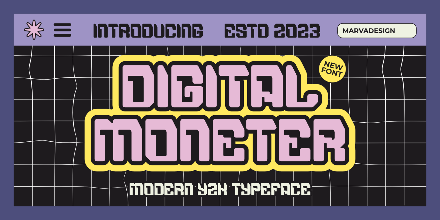 Digital Moneter Font Poster #1