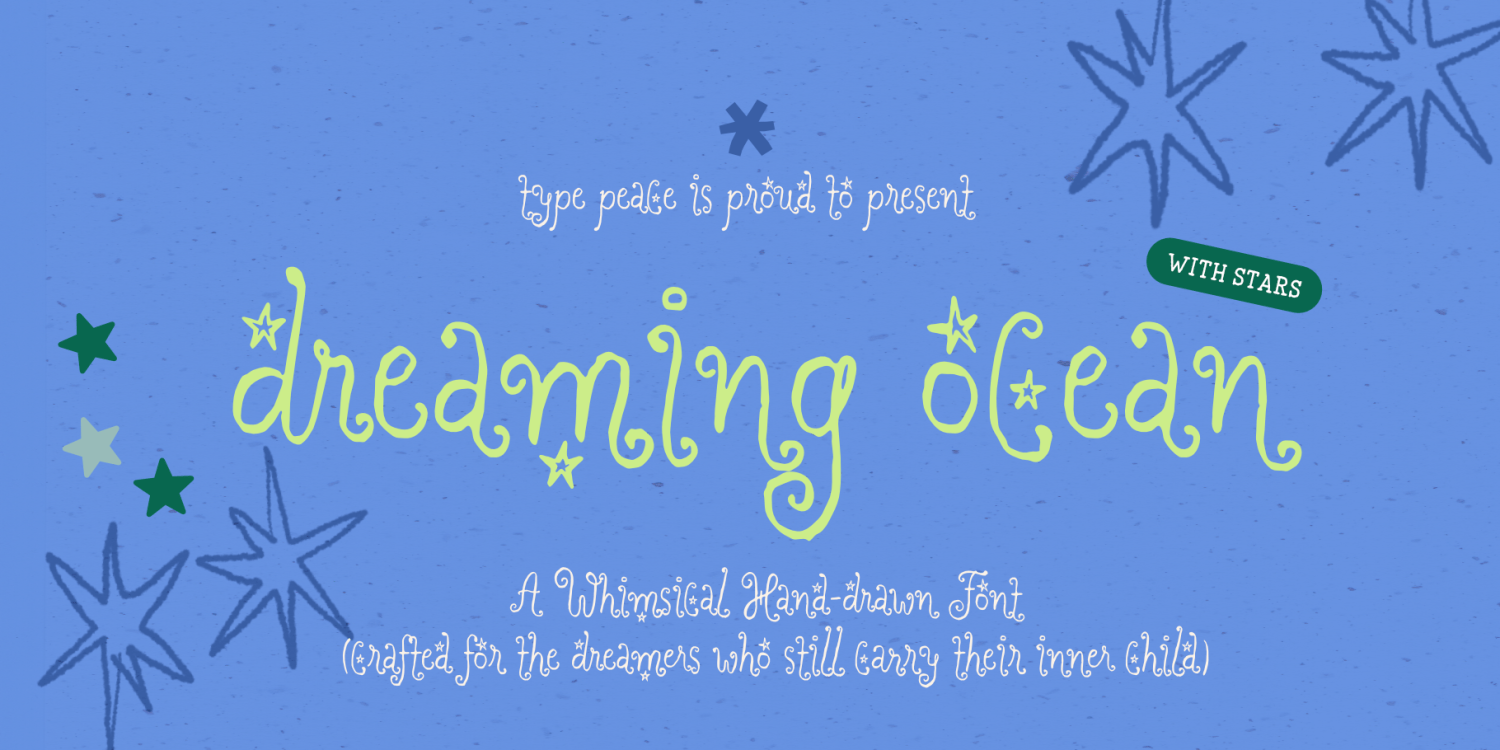 Dreaming Ocean Font Poster